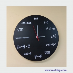 математически часовник  за стена